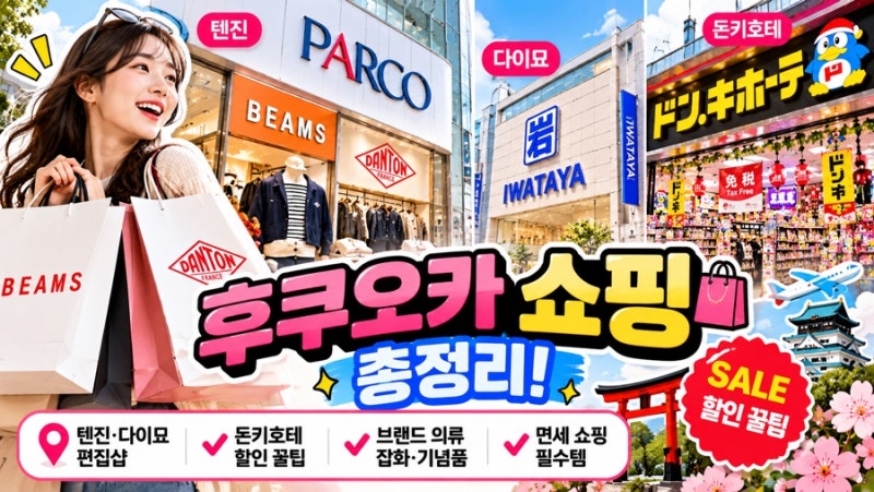 "후쿠오카 가서 엄한 데서 돈 쓰고 오실 건가요?" 텐진 쇼핑 필수 코스 & 동선 절약법