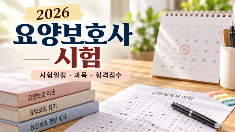 2026 요양보호사 시험 총정리｜시험일정·과목·합격점수·난이도