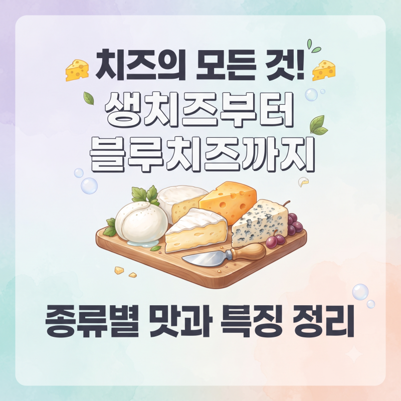 치즈의 세계: 생치즈부터 블루치즈까지 종류별 맛과 특징 총정리
