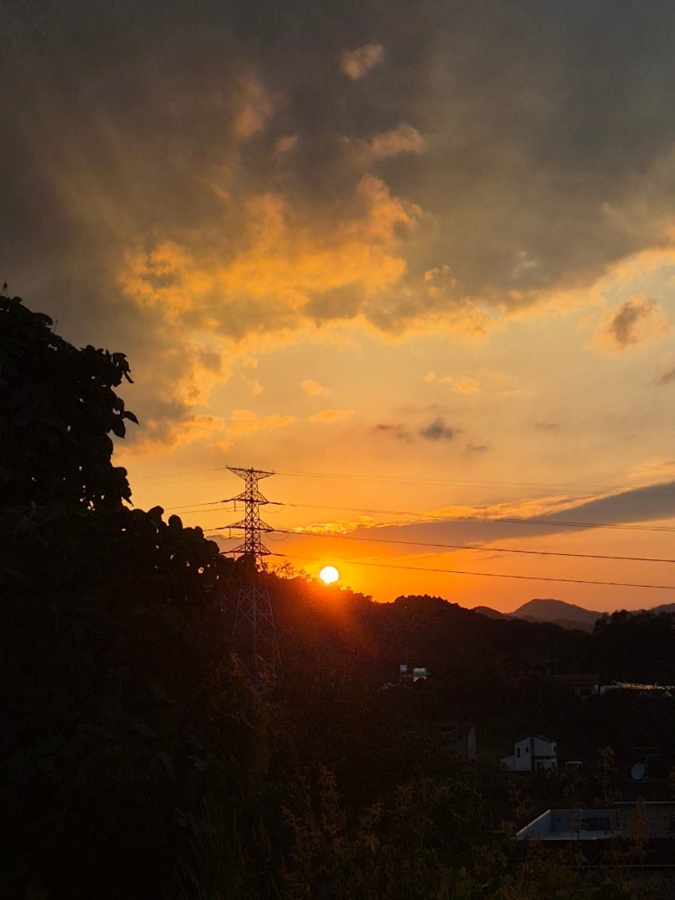 이천 다산학교에서 본 일몰 모습들