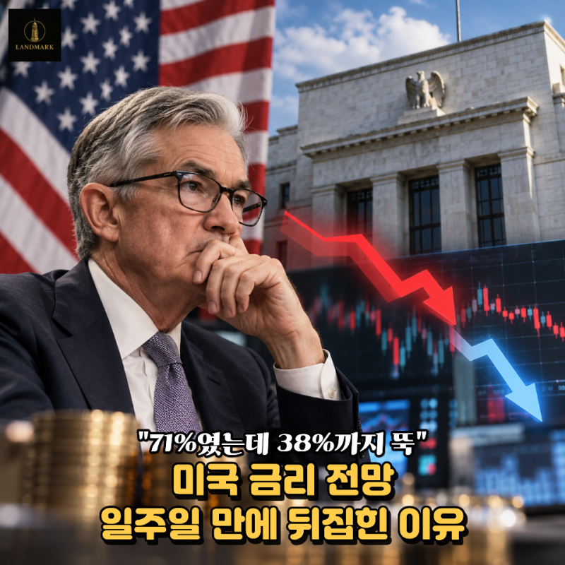 "71%였는데 38%까지 뚝" 미국 금리 전망 일주일 만에 뒤집힌 이유