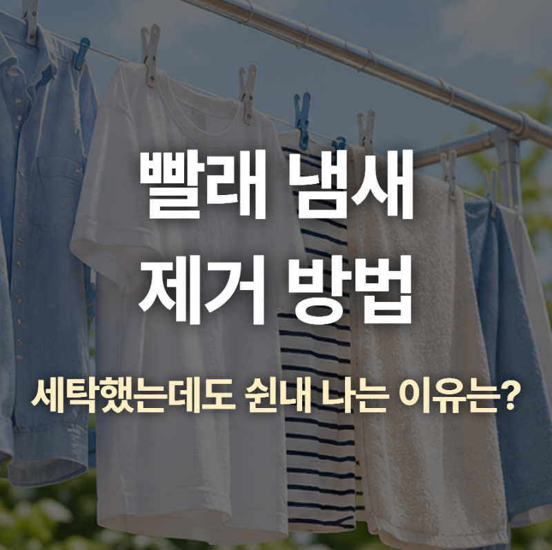 빨래 냄새 제거 방법, 세탁했는데도 쉰내 나는 이유부터 확인하세요
