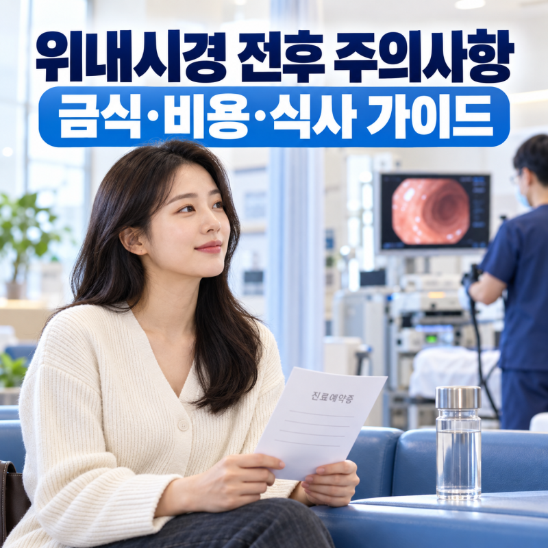 위내시경 금식시간 실비 비용 전날 음식 총정리!