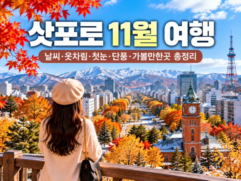 삿포로 11월 날씨 옷차림은? 첫눈 단풍 홋카이도 여행 준비물 총정리