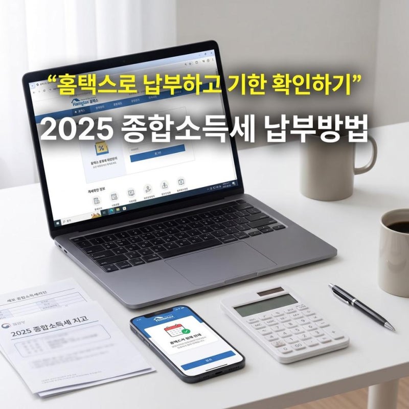 2025년 종합소득세 홈택스 납부방법 및 카드결제 납부기한 확인하기