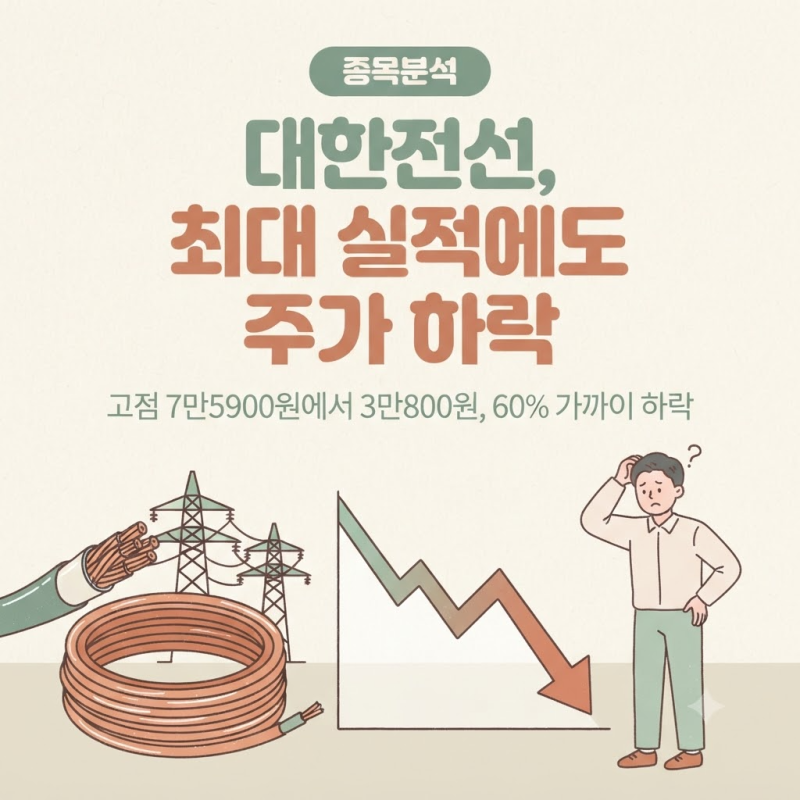 대한전선 주가, 사상 최대 실적에도 고점 대비 60% 빠진 이유: 해저케이블 수주와 실적 점검