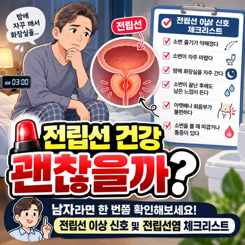전립선 건강 괜찮을까?남자라면 한 번쯤 확인해보세요! 전립선 이상 신호 및 전립선염 체크....