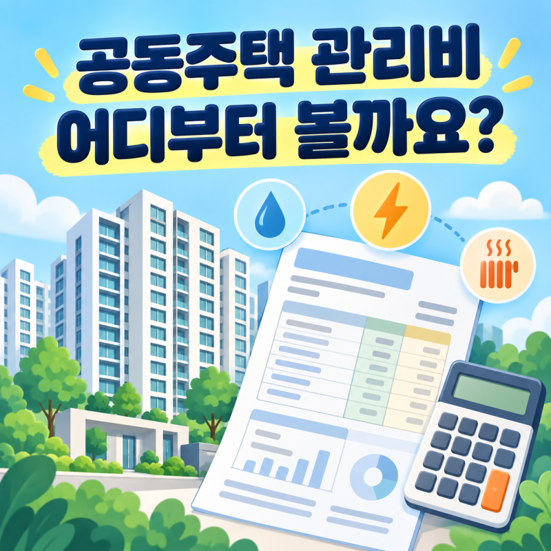 공동주택 관리비 보는 법, 공용관리비·개별사용료·장기수선충당금부터 구분하세요