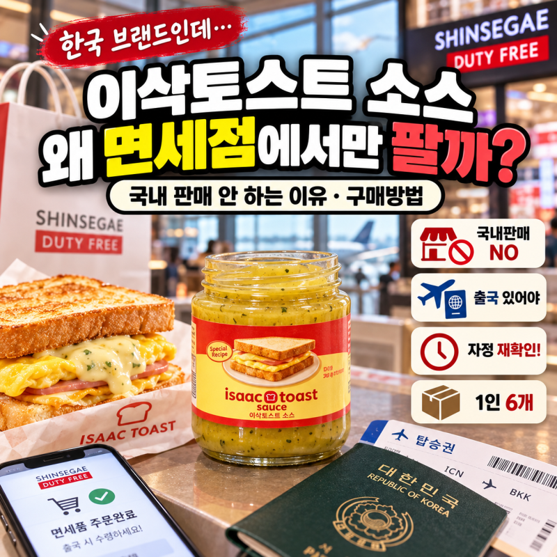 이삭토스트 소스 왜 면세점에서만 팔까? 국내 판매 안 하는 이유와 구매방법