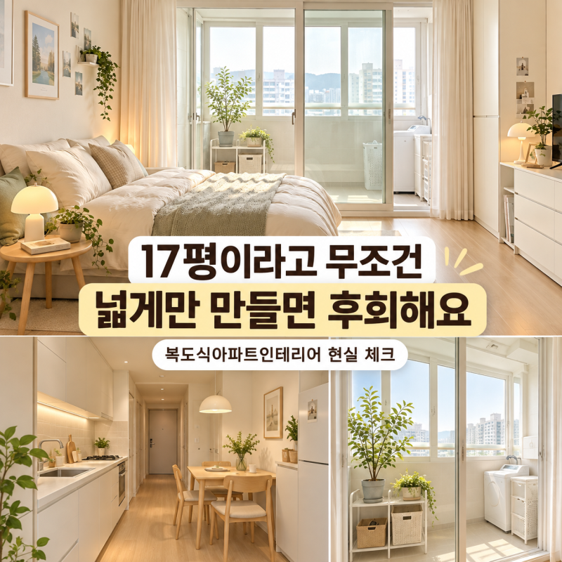 "17평 복도식아파트인테리어 수납만 늘리면 실패합니다" 현실 체크포인트 6가지