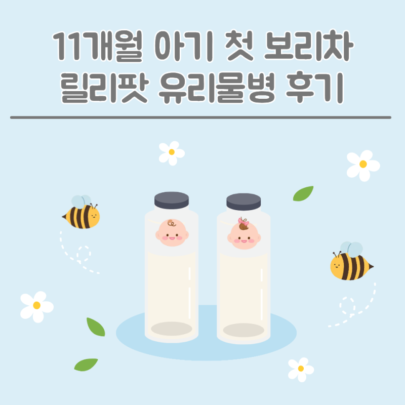 릴리팟 아기 보리차 유리물병 후기｜11개월 아기 보리차 끓이기부터 보관까지