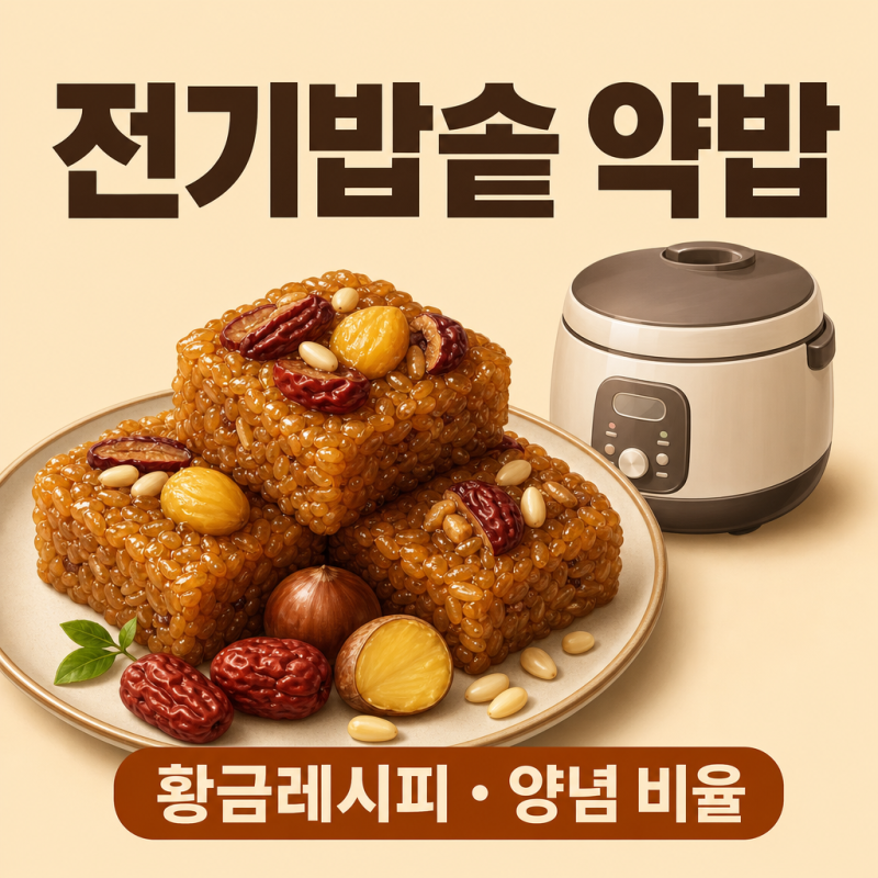 약밥 만드는 법, 전기밥솥으로 쉽게 만드는 황금레시피