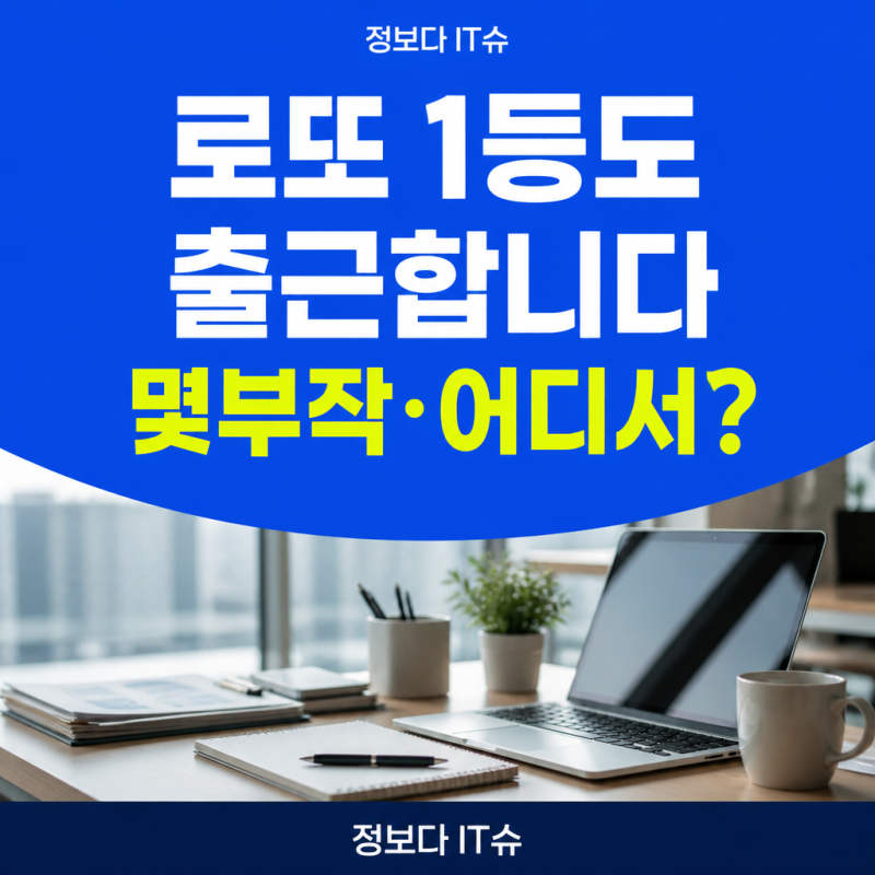 로또 1등도 출근합니다 몇부작? 이준혁 출연진·티빙 공개시간·tvN 방송 차이