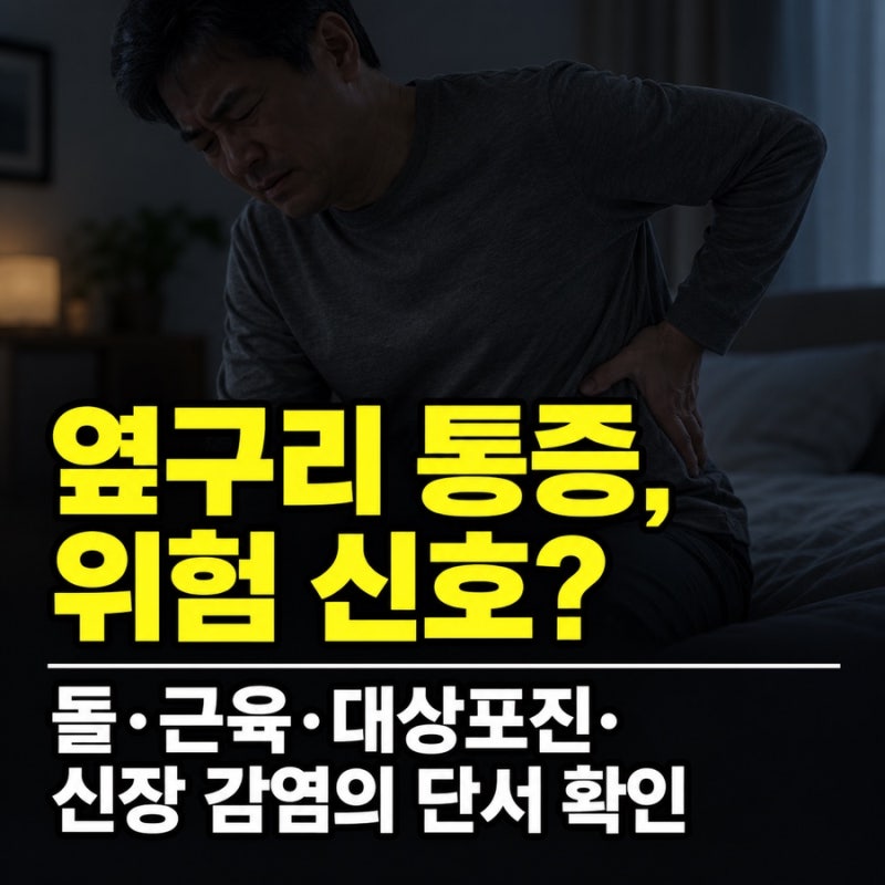 허리가 아닌 옆구리 통증, 위험 신호? - 돌·근육·대상포진·신장 감염의 단서 확인