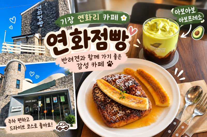 기장 애견 동반 카페 연화점빵ㅣ감성적인 부산 기장 연화리 카페