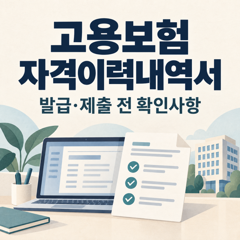 고용보험 자격이력내역서 발급 방법과 상용·일용 이력 확인사항