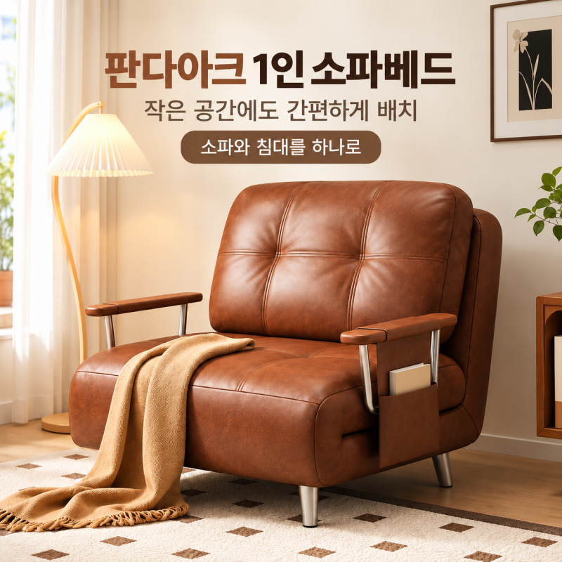 1인 소파베드 추천 원룸 공간 활용 좋은 판다아크 접이식 쇼파침대