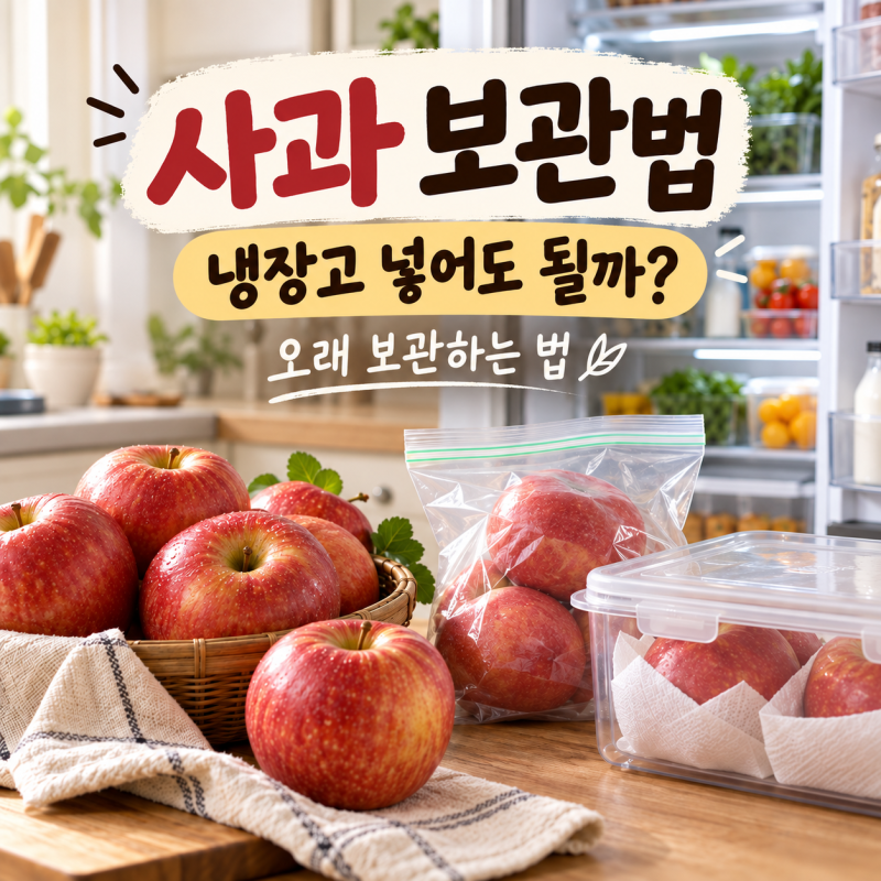 사과 보관법 냉장고에 그냥 넣어도 될까? 오래 보관하는 법