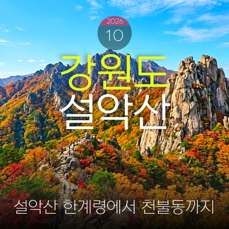 Seoraksan Daecheongbong 2-Day 1-Night Hiking Course: Hangyeryeong - Cheonbuldong Valley, Autumn Foliage Hike Amidst Endless Crowds