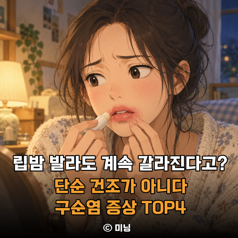 “립밤 발라도 입술이 계속 갈라진다면?” 단순 건조와 다른 구순염 증상 TOP4