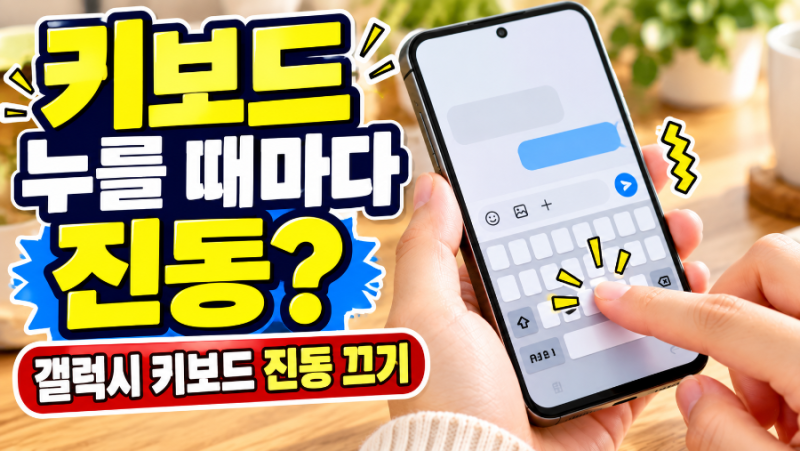 휴대폰 키보드 누를 때마다 진동? 갤럭시 키보드 진동 끄는 방법