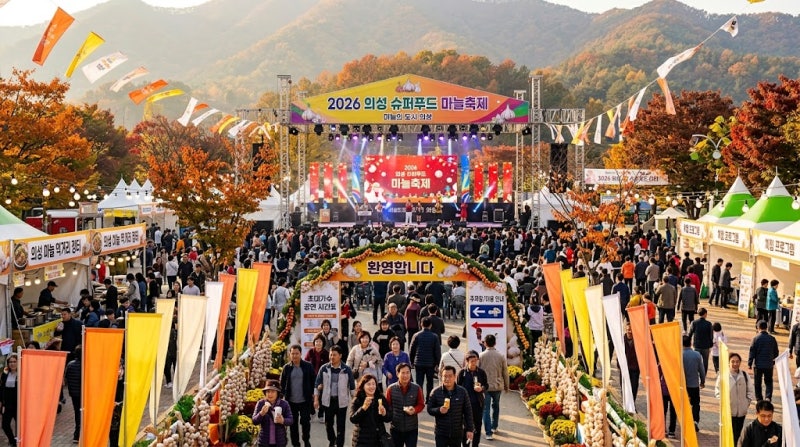 "의성 슈퍼푸드 마늘축제" 라인업 초대가수 송가인 김완선 빈예서 진성 시간표 및 주차 요금 ....