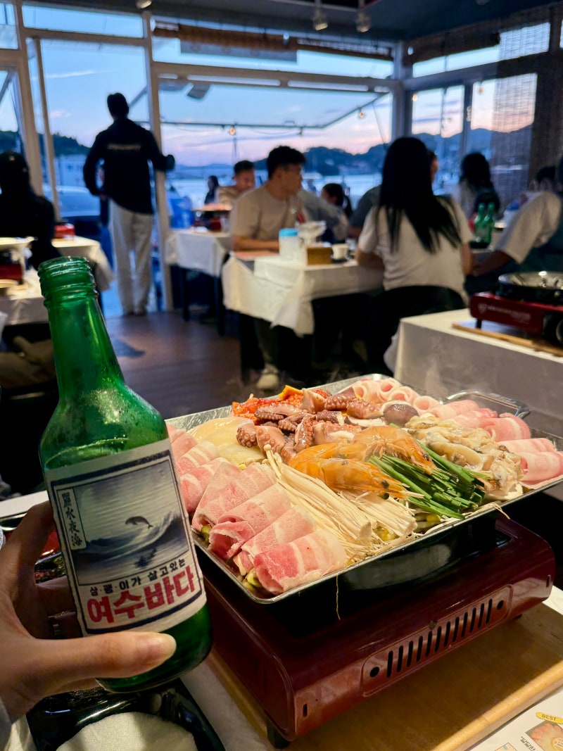 여수 밤바다 맛집 낭만포차24 2관 돌문어삼합 추천