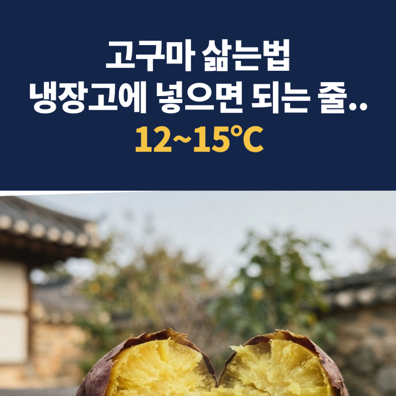 고구마 삶는법 "냉장고에 넣으면 되는 줄.." 보관 12~15℃, 찐 고구마 GI 45