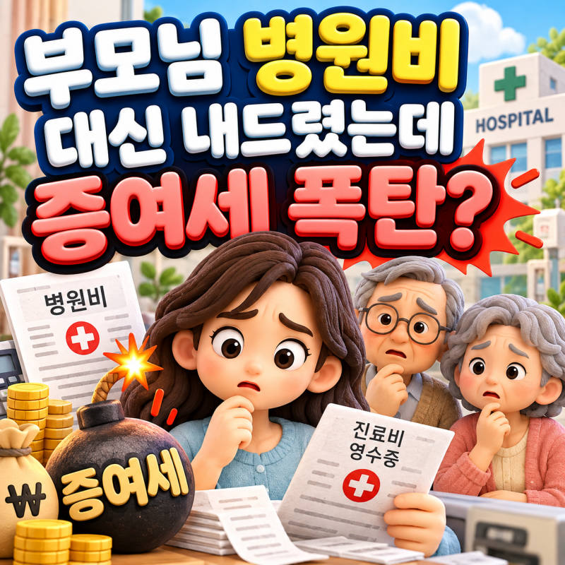 부모님 병원비 대신 내드렸는데 증여세 폭탄? 꼭 알아야 할 세법 상식