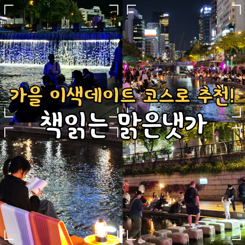 주말 서울 이색 데이트 청계천 청계광장 책읽는 맑은냇가 위치