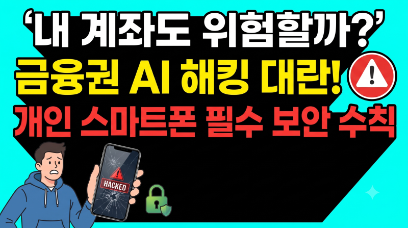 내 계좌도 위험할까? 금융권 AI 해킹 대란 속 개인 스마트폰·인증 보안 필수 수칙