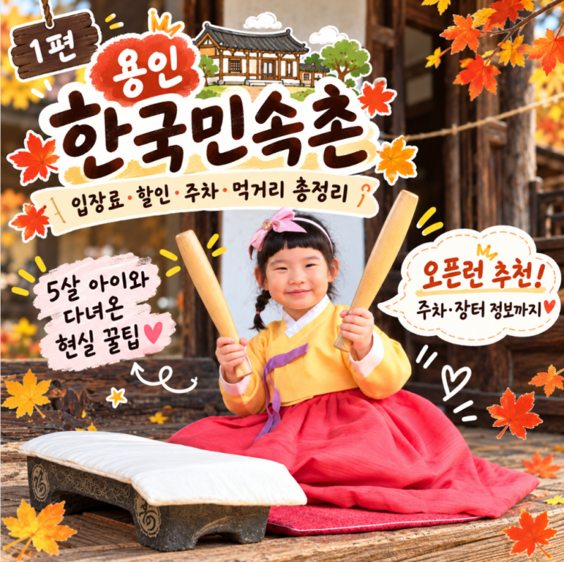 5살 아이와 용인 한국민속촌 1편｜입장료 할인·주차·장터 먹거리·오픈런 팁