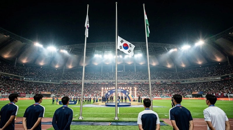 아시안게임 축구 4연패 금메달인데 태극기는 왜 안 올라갔나? 시상식 게양 사고 총정리