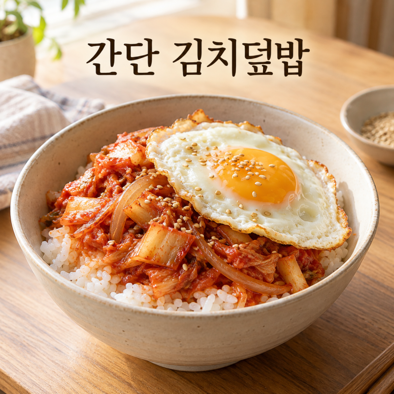 간단 김치덮밥 만드는 법, 김치가 시어도 맛있는 10분 뚝딱 한 그릇