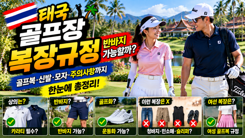 태국 골프장 복장 규정 총정리｜반바지·카라티·운동화 가능할까?