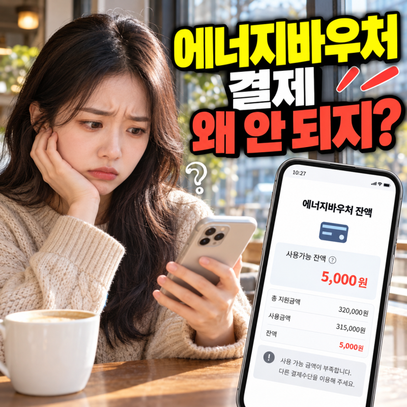 에너지바우처 국민행복카드 결제 안될 때? 10월 3일부터 꼭 체크하세요