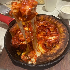 위례 피자 맛집 | 잭슨피자 위례점 딥디시 페퍼로니·파이브치즈 아이랑