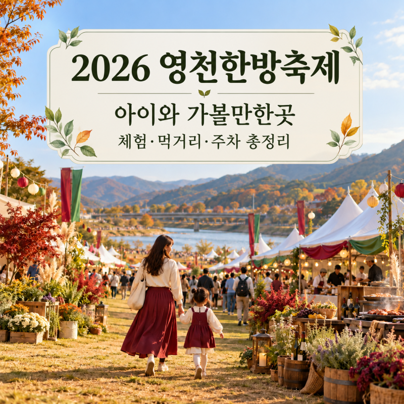 영천한방축제 아이와 가볼만한 곳 영천공동축제 체험·먹거리·주차 총정리