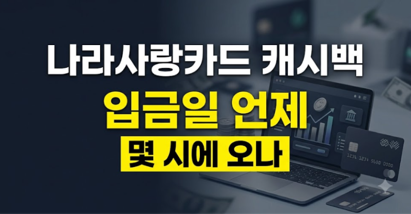 이번 달은 언제 들어올까? IBK 나라사랑카드 캐시백 입금일 및 환급 시간 총정리