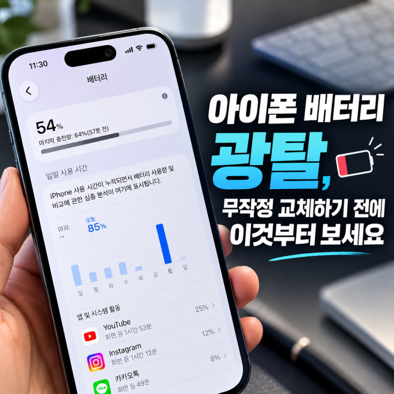 아이폰 배터리 광탈, 무작정 교체하기 전에 이것부터 보세요