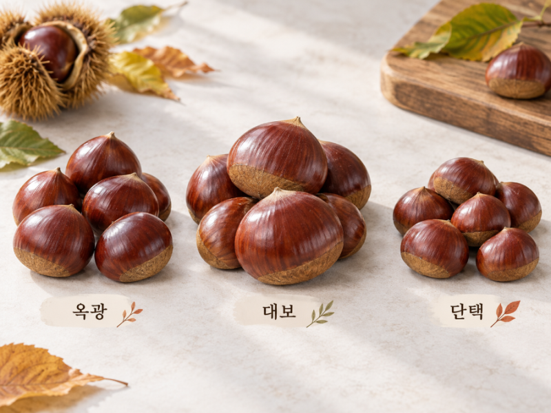 밤 종류｜옥광·대보·단택 차이, 맛있는 밤 고르는법