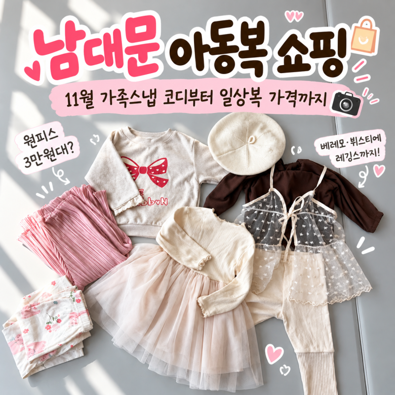 남대문 아동복 쇼핑 후기 | 아기 스냅옷, 일상복 코디부터 구매템까지