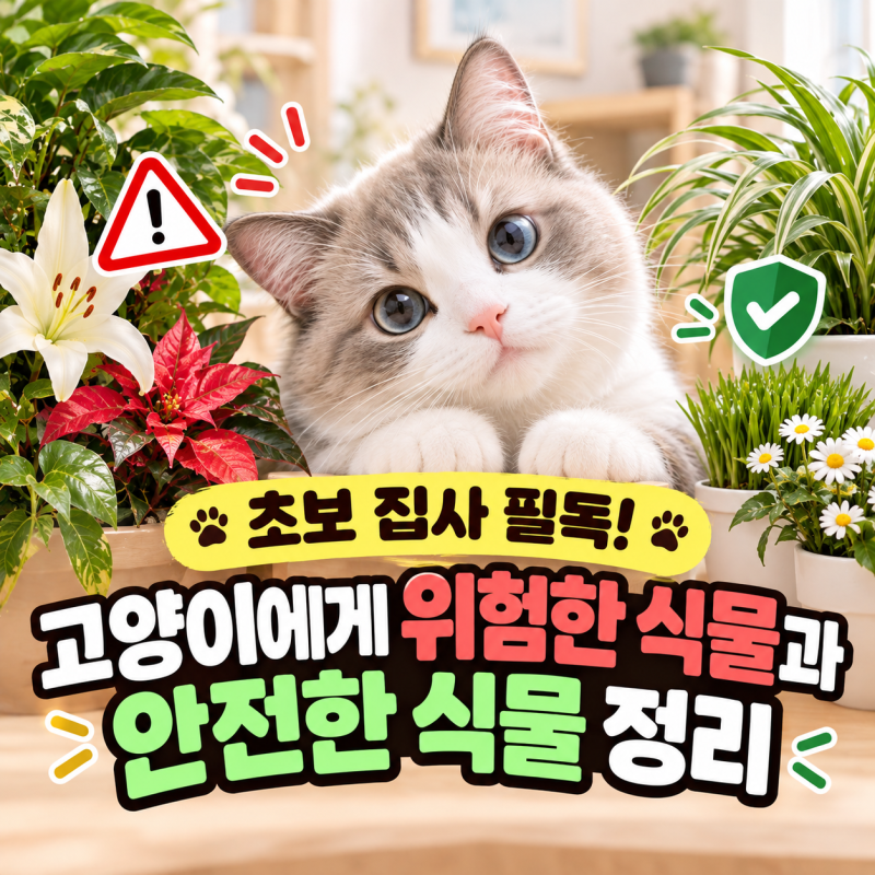 초보 집사 필독! 고양이에게 위험한 식물과 안전한 식물 정리