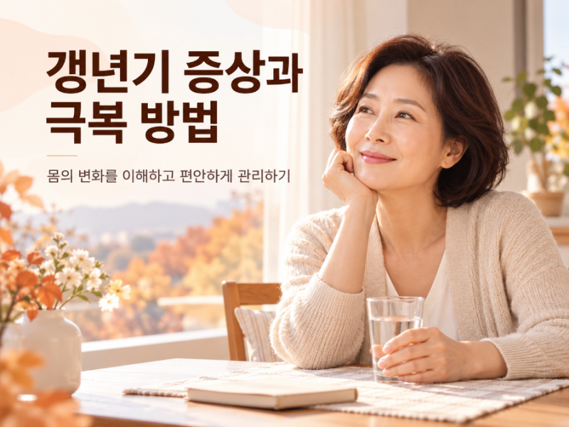 갱년기 증상부터 극복방법까지 / 안면홍조.불면.기분변화.어떻게 관리할까요?