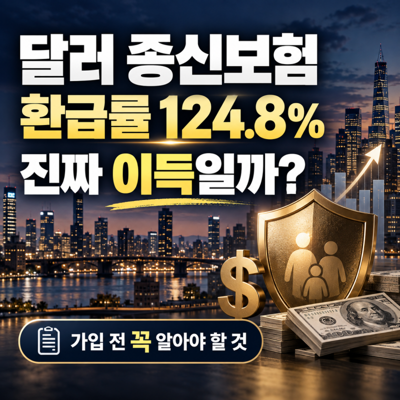 달러 종신보험! 환급률 124.8%면 진짜 이득일까? 가입 전 꼭 알아야 할 것!