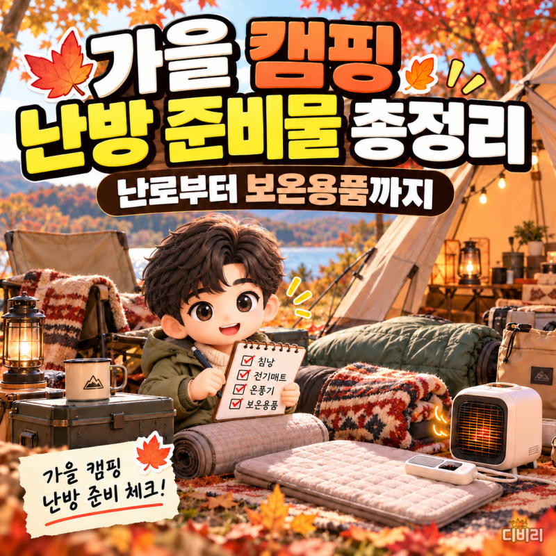 [생활 한스푼] 가을 캠핑 난방 준비물 총정리｜난로부터 보온용품까지