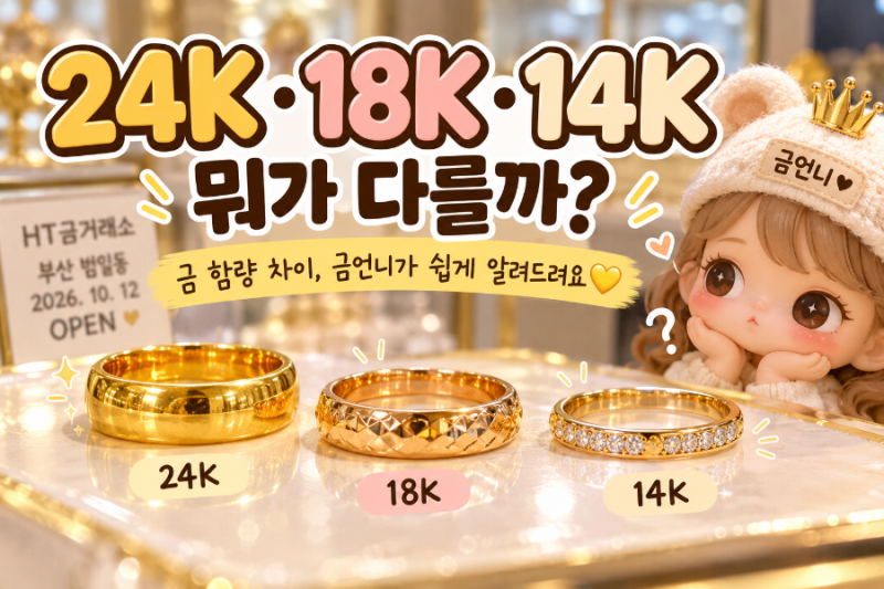 24K·18K·14K 차이 뭘까요? 금 초보도 쉽게 이해하는 금 함량 이야기