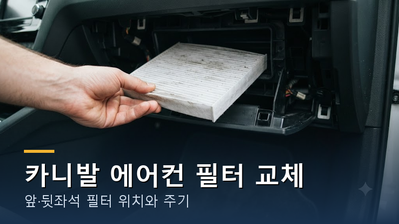 카니발 에어컨 필터 교체 2026｜앞·뒷좌석 필터 위치와 주기 총정리