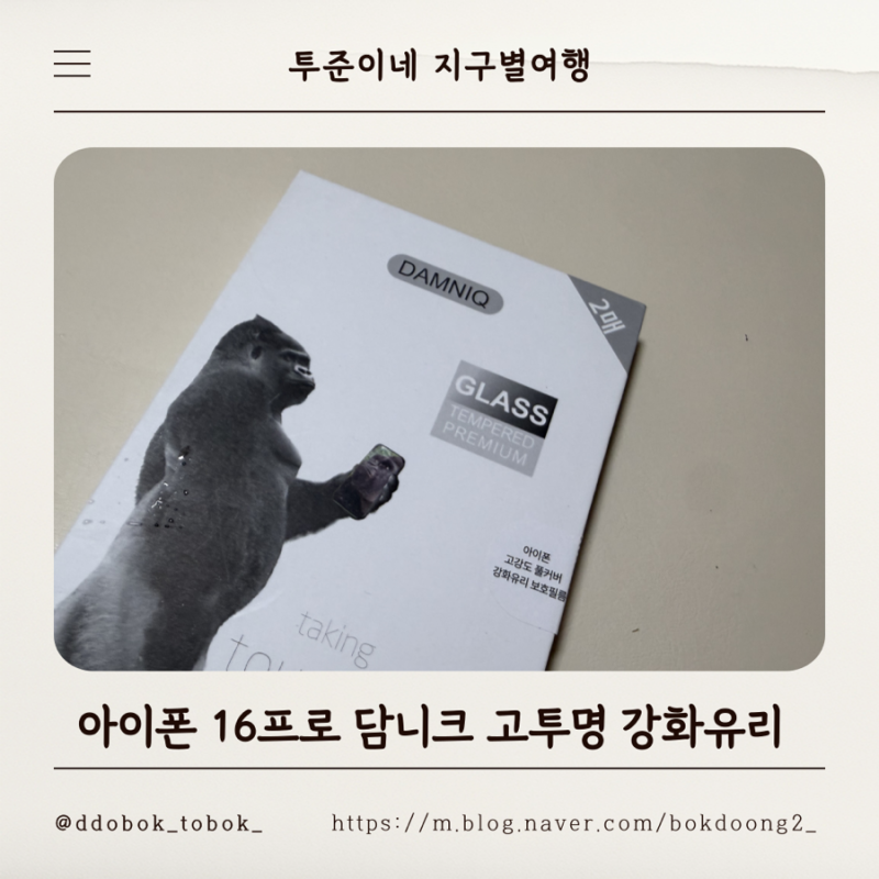 아이폰 16프로 휴대폰 고투명 강화유리 담니크 강화필름 사용후기