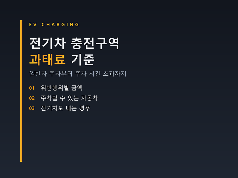 전기차 충전구역 과태료, 일반차 주차 10만원과 전기차도 내는 경우